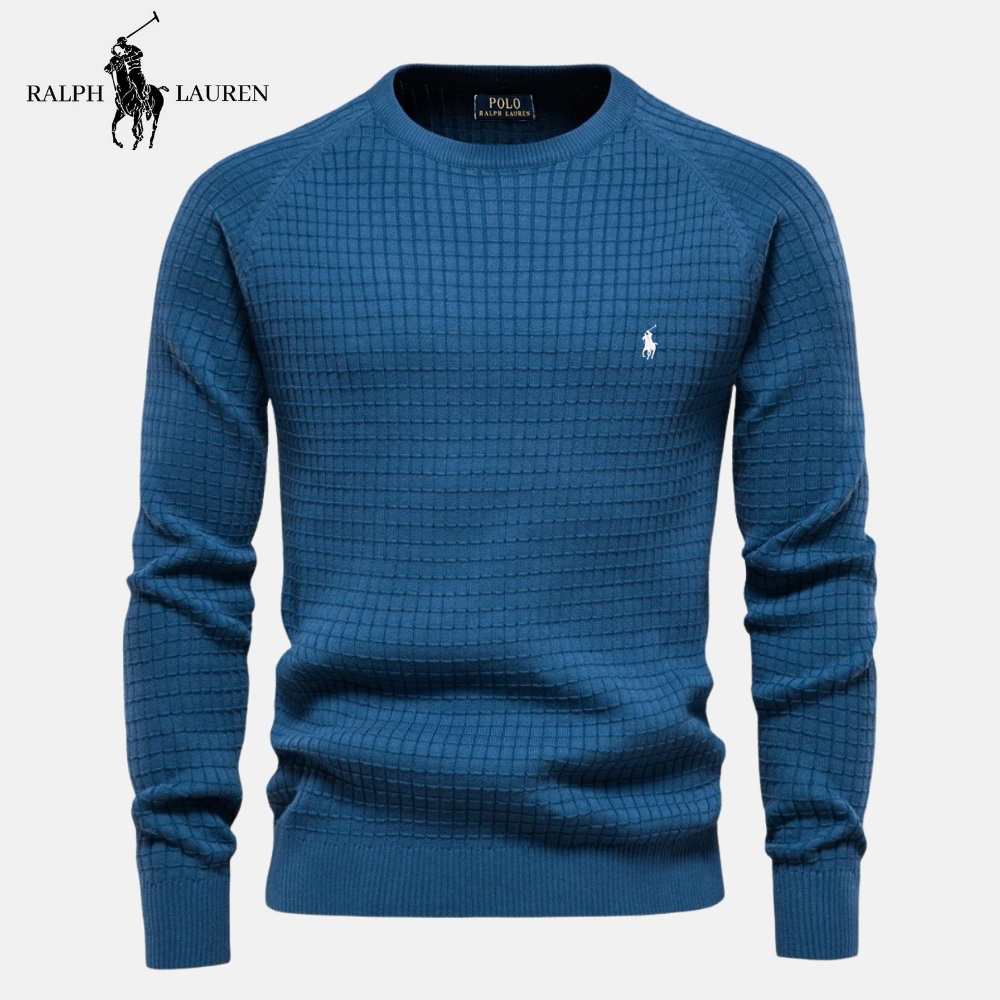 R&L Pull Héritage en Coton Texturé à Col Rond