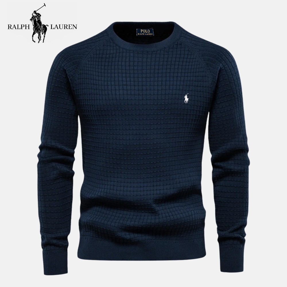 R&L Pull Héritage en Coton Texturé à Col Rond