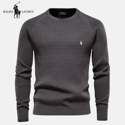 R&L Pull Héritage en Coton Texturé à Col Rond