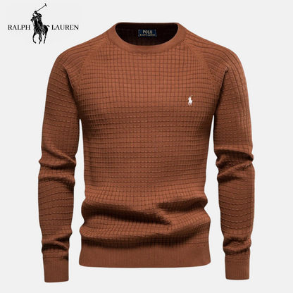 R&L Pull Héritage en Coton Texturé à Col Rond