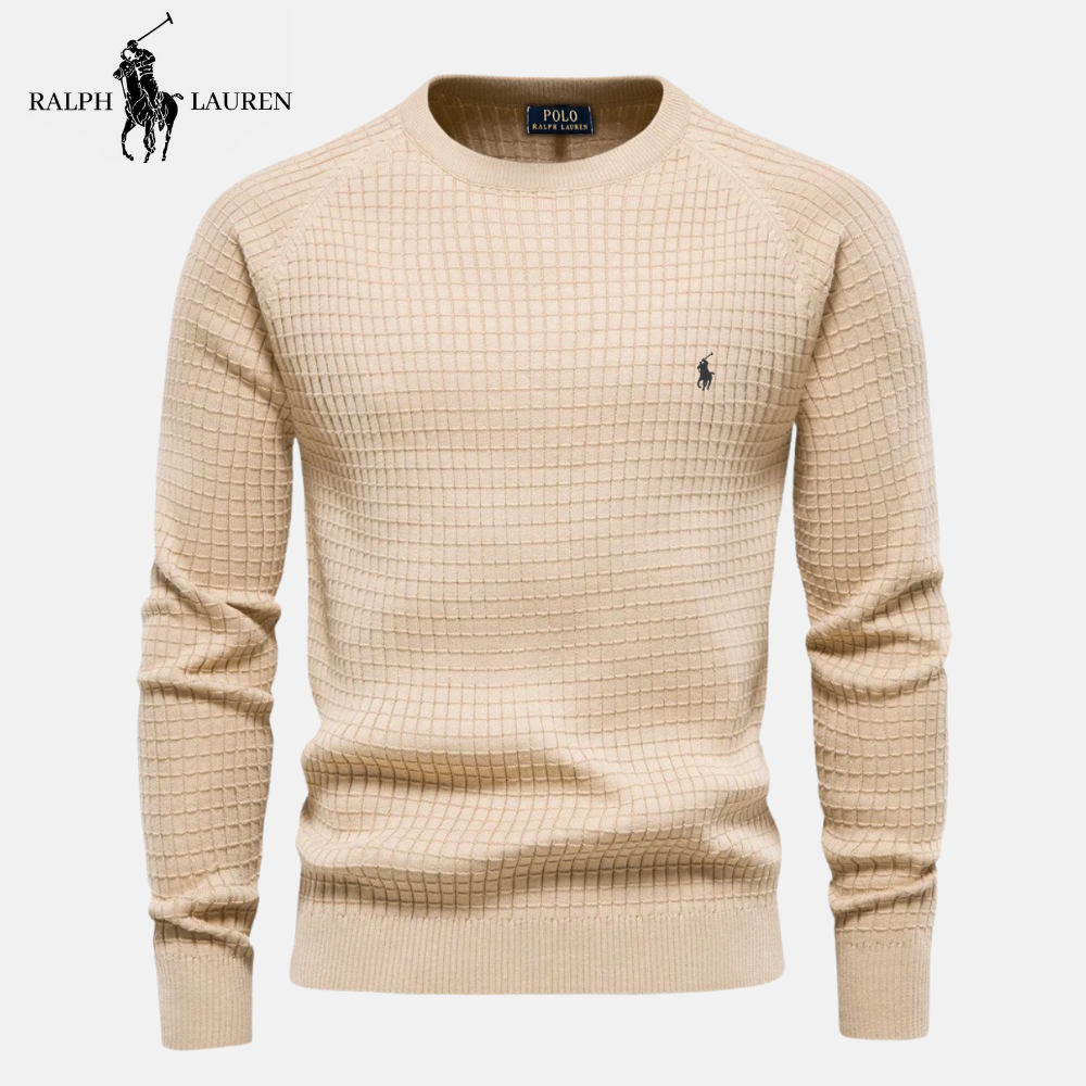 R&L Pull Héritage en Coton Texturé à Col Rond