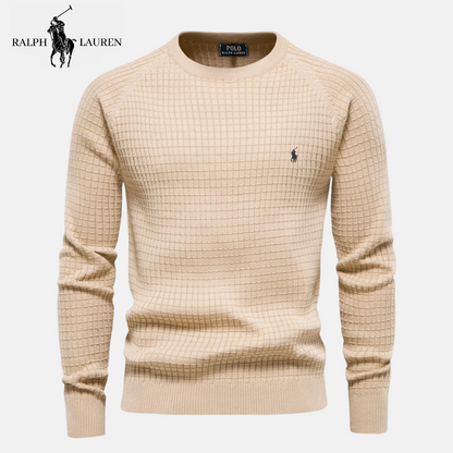 R&L Pull Héritage en Coton Texturé à Col Rond