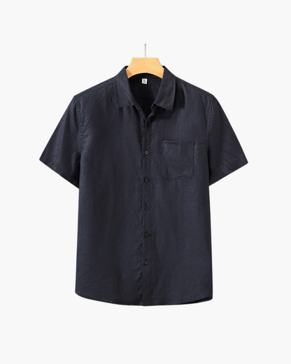 Chemise en lin à manches courtes